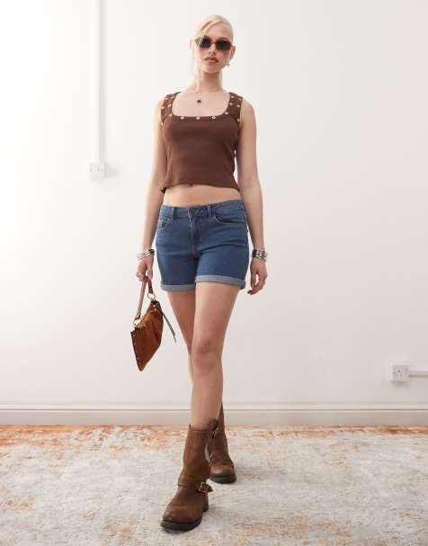 Noisy May - Debby - Short en jean - Bleu moyen délavé - view 1