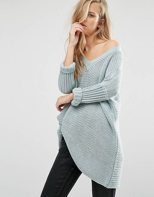 Noisy May Deep V-Neck Oversize Sweater