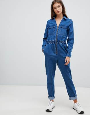 denim boiler suit asos