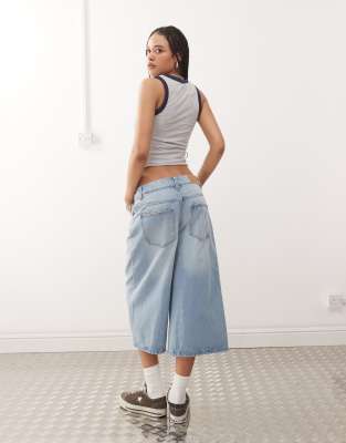 Shop Noisy May Denim Culottes In Blue