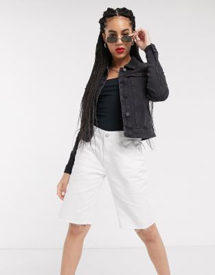 Noisy May Denim Jacket In Black