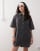 Noisy May denim mini shirt dress in washed gray