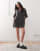 Noisy May denim mini shirt dress in washed gray