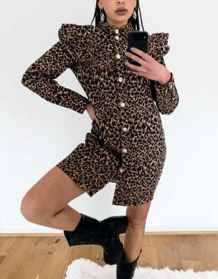 leopard print shirt dress joseph