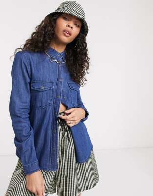 asos womens denim shirt