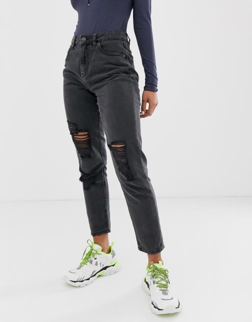 Distressed mom 2024 fit jean