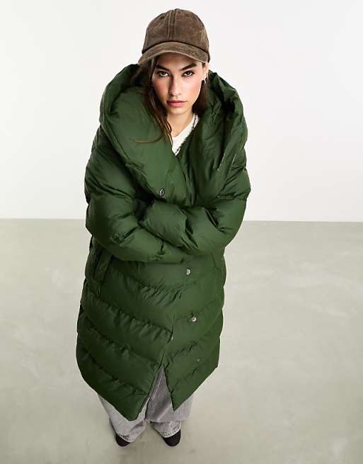 Noisy May Droplets longline padded coat with oversized hood Noisy May Droplets longline padded coat with oversized hood