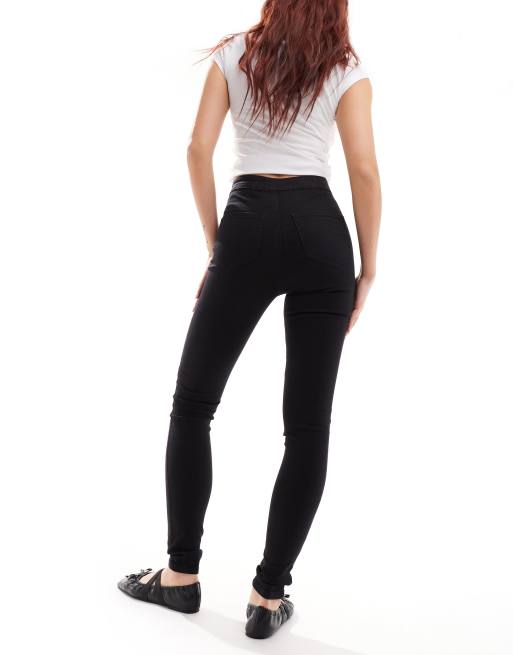 Noisy May – Ella – Skinny-Jeans in Schwarz mit superhohem Bund, 4 von 5