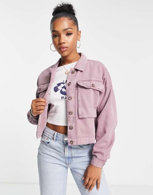 Jeansjacke Cord Jacke Lila Noisy May – Ellen – Jeansjacke In Lila