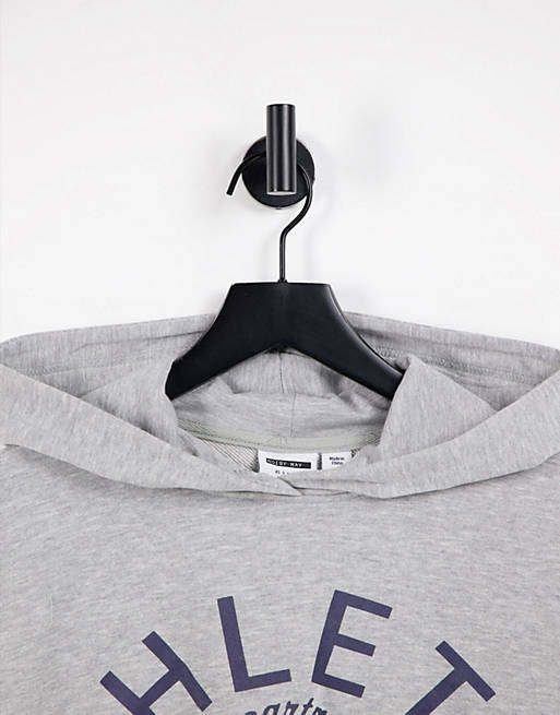 Hoodies & Sweatshirts Noisy May exclusive super cropped collegiate hoodie in grey 