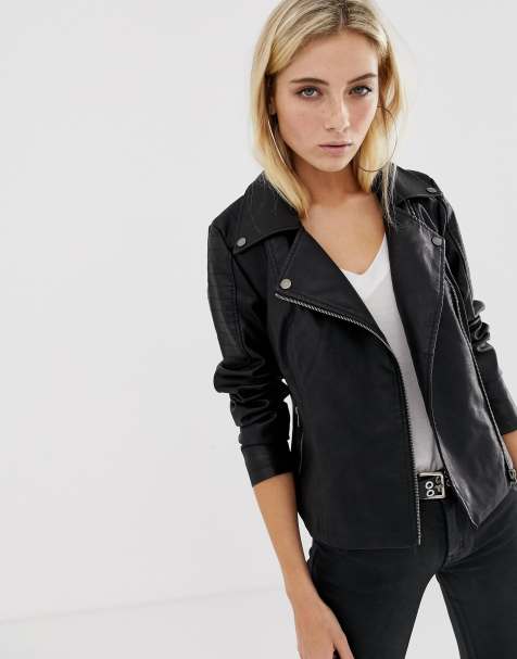 Noisy May faux leather jacket