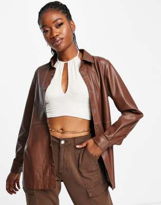 Noisy may clearance faux leather jacket