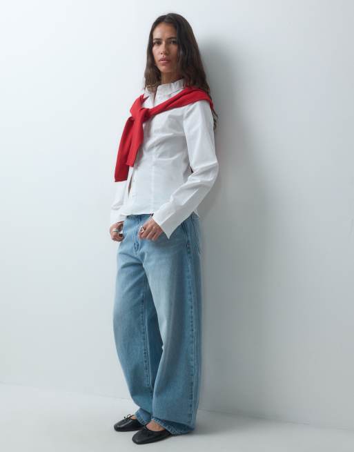 Noisy May fitted shirt in white, 3 of 4