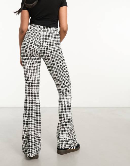 Houndstooth flare sale pants