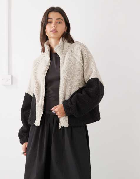 Noisy May fleece in cream & black - view 1