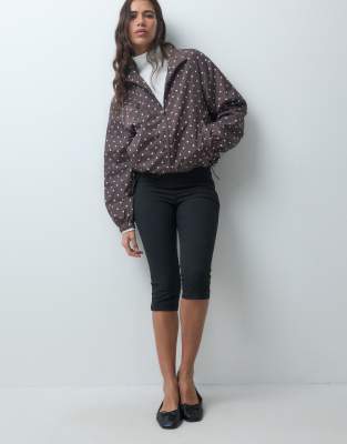Noisy May Funnel Neck Jacket In Animal Print