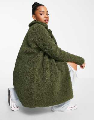 teddy coat khaki