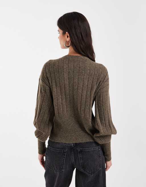 Noisy May gilet cintré marron, 4 de 4