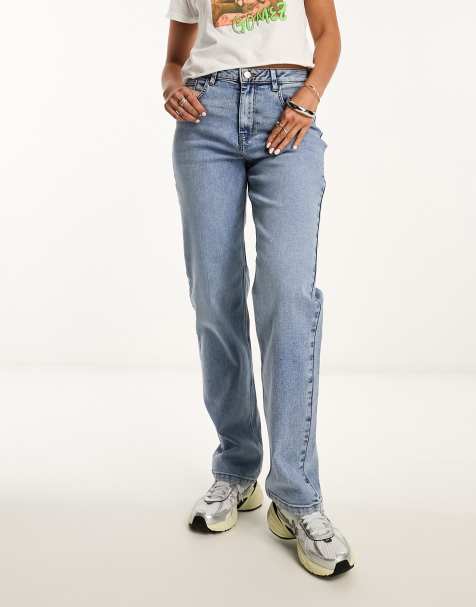 Noisy May Guthie straight leg jeans in light blue - view 1