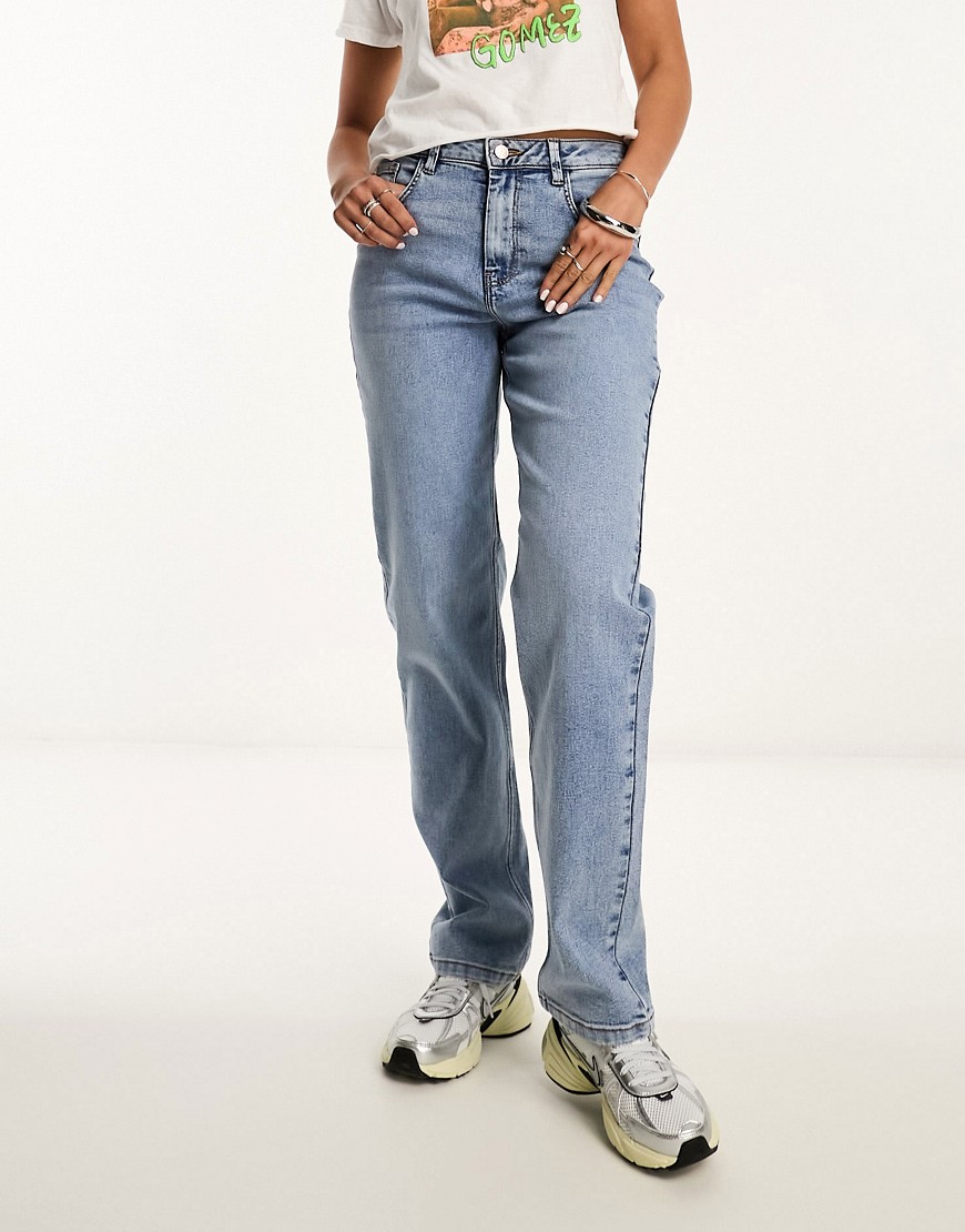 Noisy May Guthie straight leg jeans in light blue