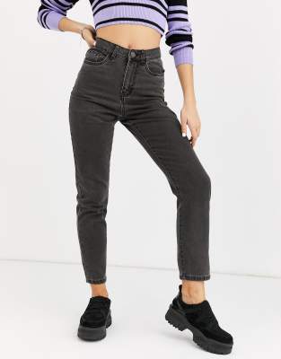 black high waisted ankle grazer jeans