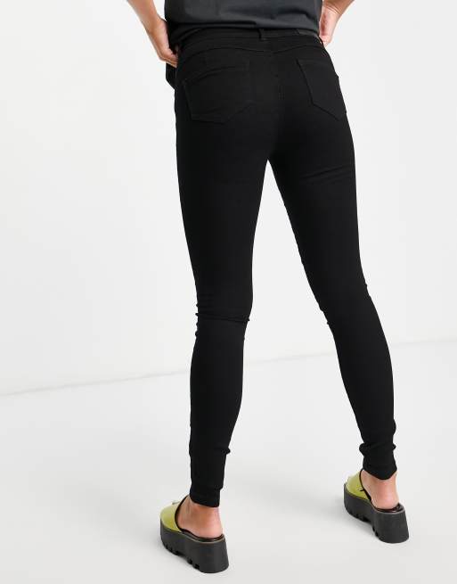 Noisy May high waisted body shaping jean in black, 2 of 4