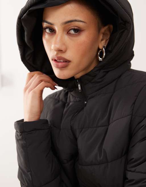 Noisy may hooded padded jacket hotsell