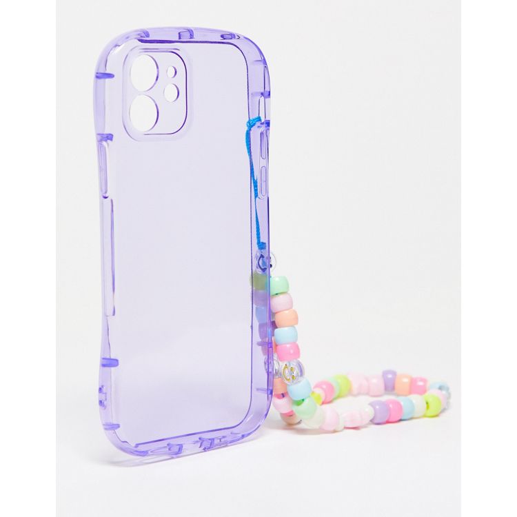 Noisy May iPhone 12 phone case with phone charm in blue heart
