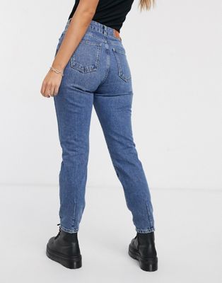 Jeans slim Noisy May - Isobel - Jean mom de qualité supérieure à taille haute - Bleu moyen