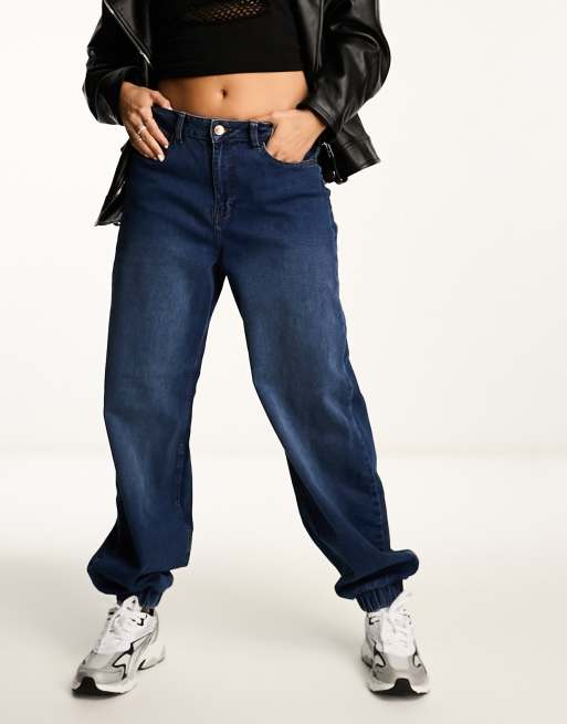Noisy May - Jeans in ballonstijl in donkerblauw 