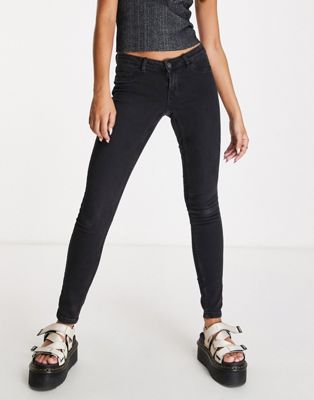 Noisy May low-rise skinny jeans in black - ASOS Price Checker