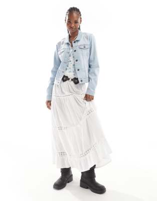 Noisy May - Jeansjacke in verwaschenem Hellblau
