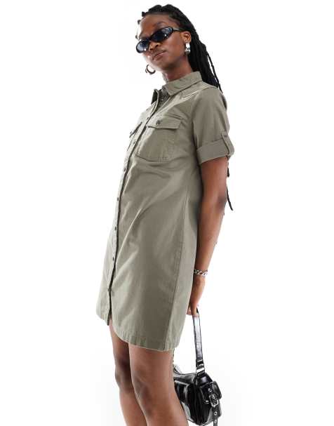 Noisy May – Jeanskleid in Khaki - view 1