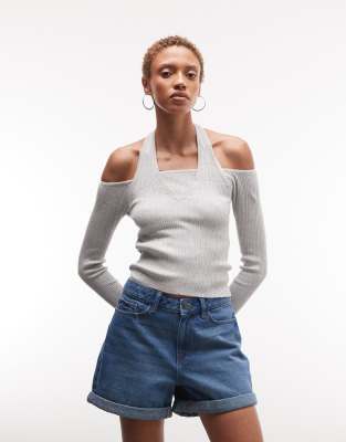 Noisy May - Jeansshorts in Mittelblau mit mittelhohem Bund