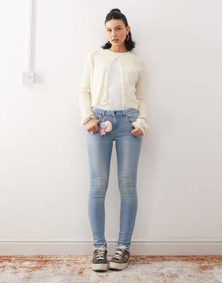 Jen - Jean effet push up - Bleu clair délavé W28 L34