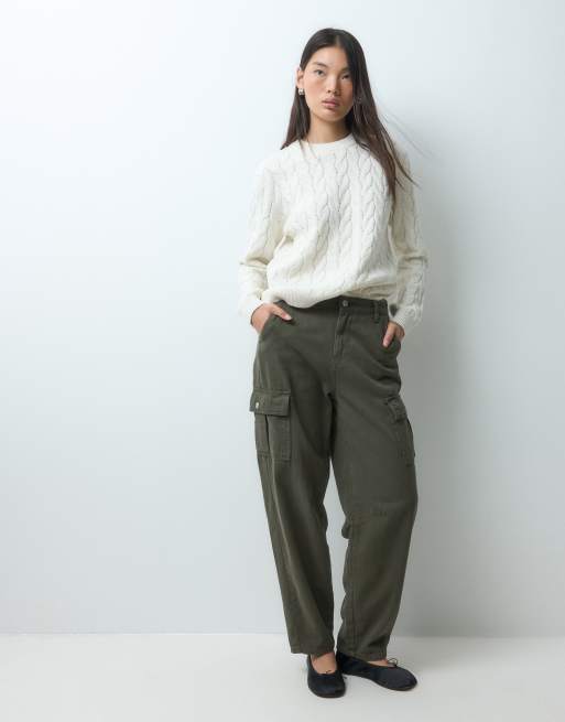 Noisy May jersey de punto de ochos en crema, 2 de 5
