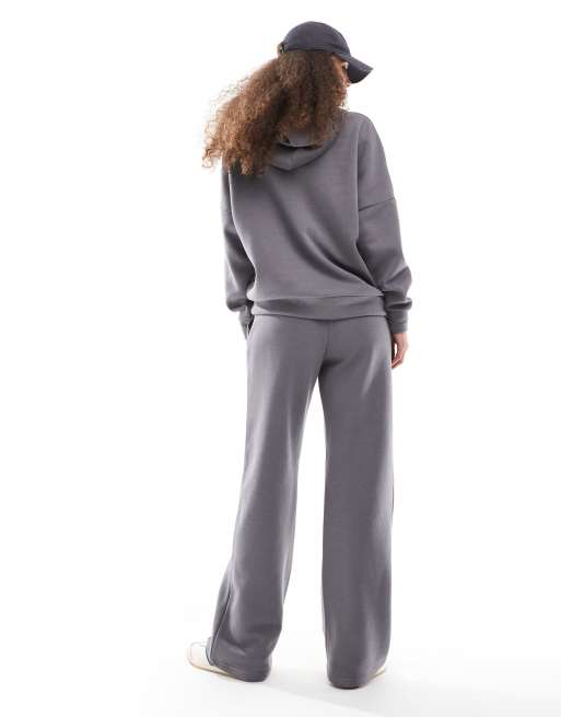 Noisy May - Joggers a fondo ampio color antracite in coordinato, 4 di 5
