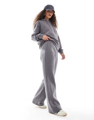 Noisy May - Jogginghose in Anthrazit mit weitem Bein, Kombiteil-Grau