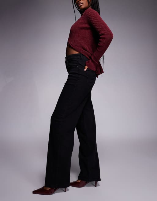Noisy May – Josie – Baggy Jeans in Schwarz mit hohem Bund, 2 von 5