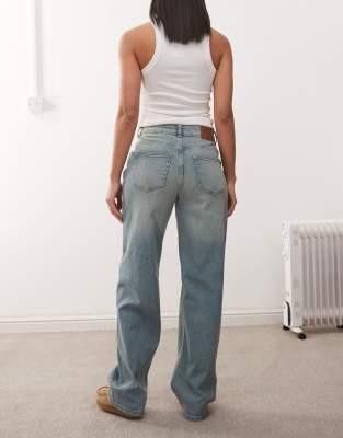 Noisy May Josie High Waist Baggy Jeans In Blue