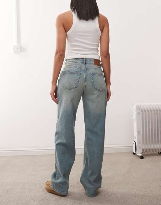 Noisy May Josie high waist baggy jeans in blue tint, 2 of 5