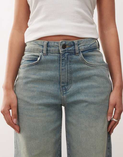 Noisy May Josie high waist baggy jeans in blue tint, 4 of 5