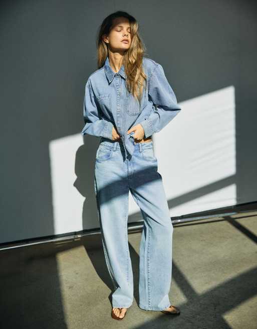 Noisy May Josie high waist baggy jeans in light blue, 3 of 5