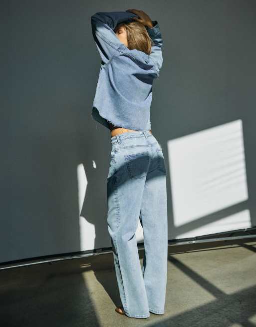 Noisy May Josie high waist baggy jeans in light blue, 4 of 5