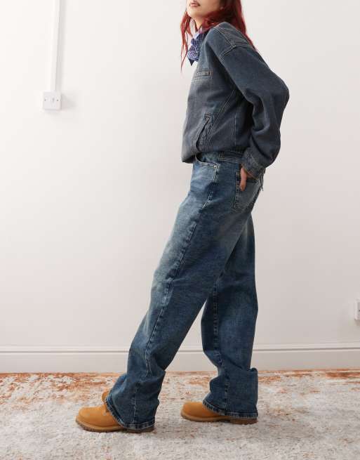Noisy May Josie high waist baggy jeans in mid wash, 2 of 5