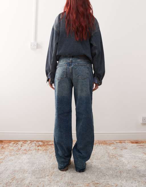 Noisy May Josie high waist baggy jeans in mid wash, 3 of 5