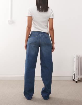 Noisy May Josie High Waist Baggy Jeans With Distressing