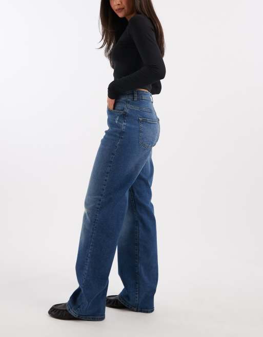 Noisy May - Josie - Mellemblå posede jeans med høj talje i denim, 2 af 5