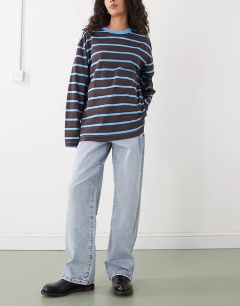 Noisy May – Josie – Weite Jeans in Hellblau mit hohem Bund - view 1