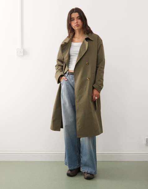 Noisy May – Kakifärgad trenchcoat - view 1